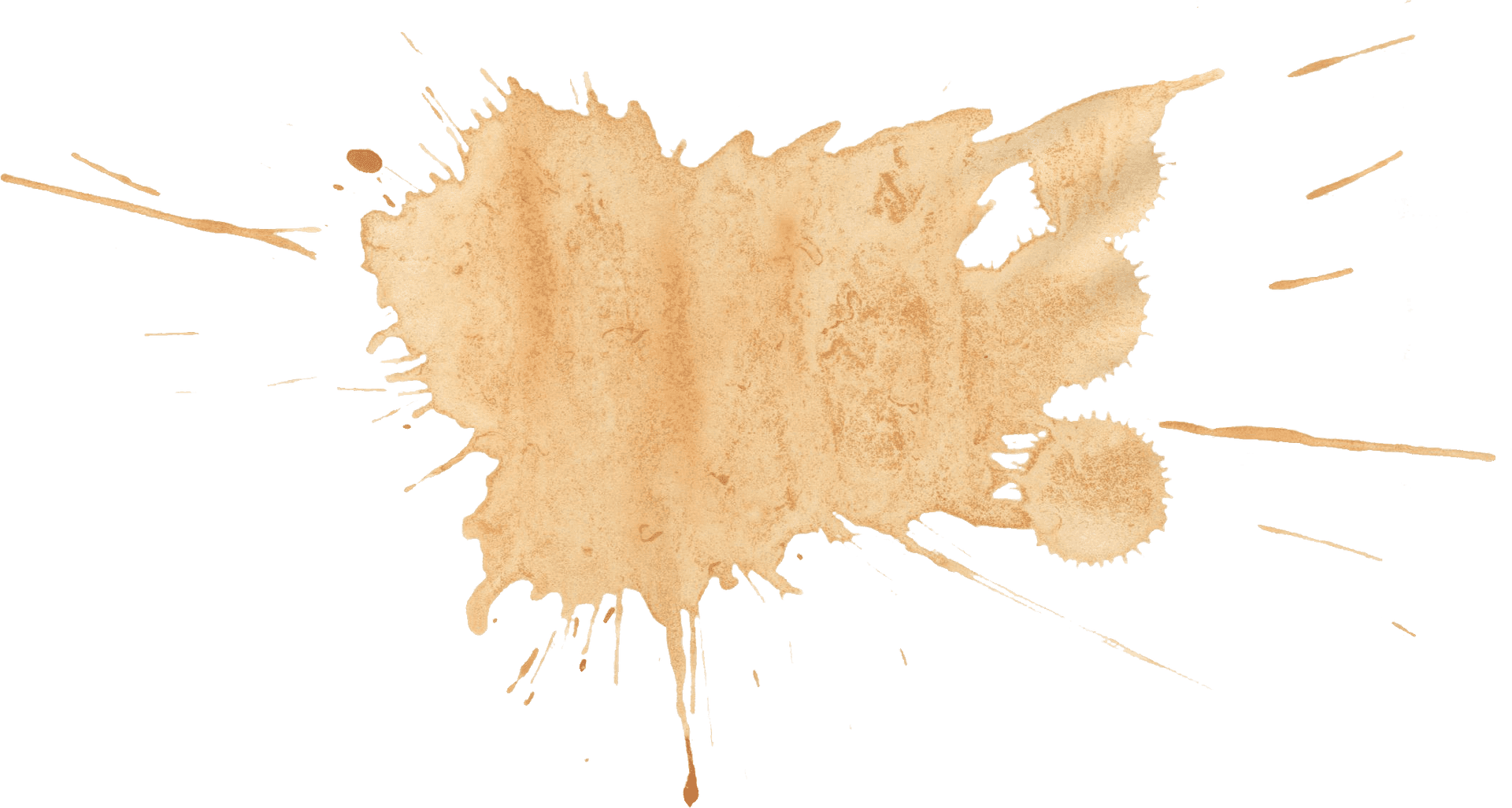 Abstract Coffee Stain Splashon Teal Background PNG