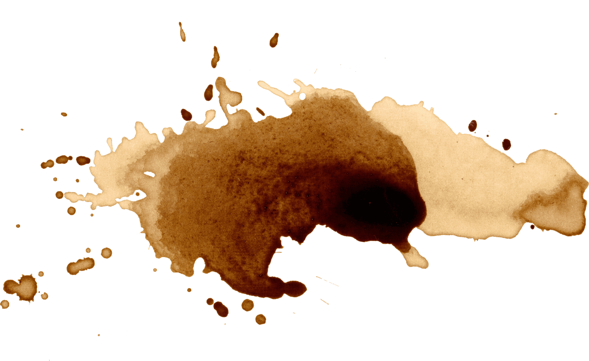 Abstract Coffee Watercolor Splash PNG