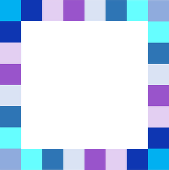 Abstract Color Blocks Frame PNG