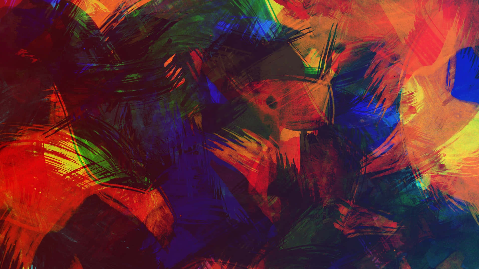 Abstract Color Explosion Artwork Wallpaper