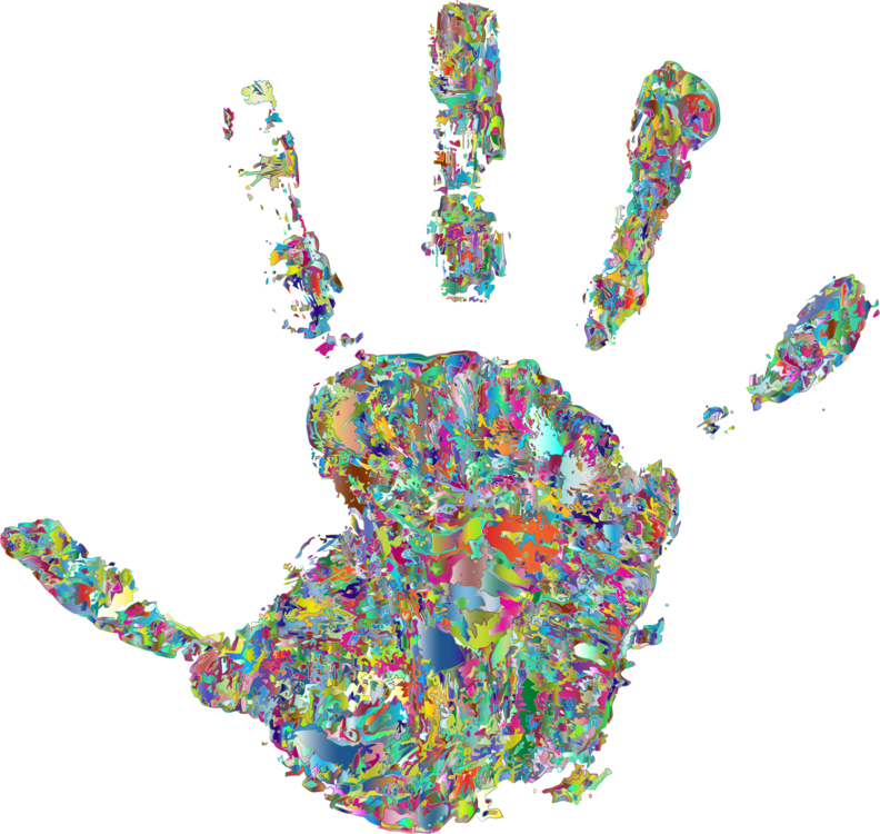 Abstract Color Explosion_ Hand PNG