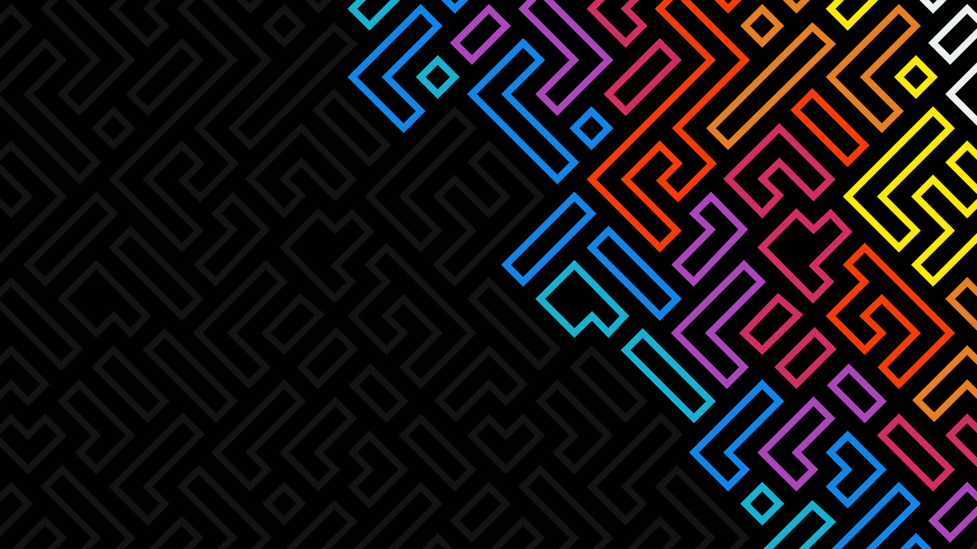 Multicolored Abstract Design on Dark Grey Background