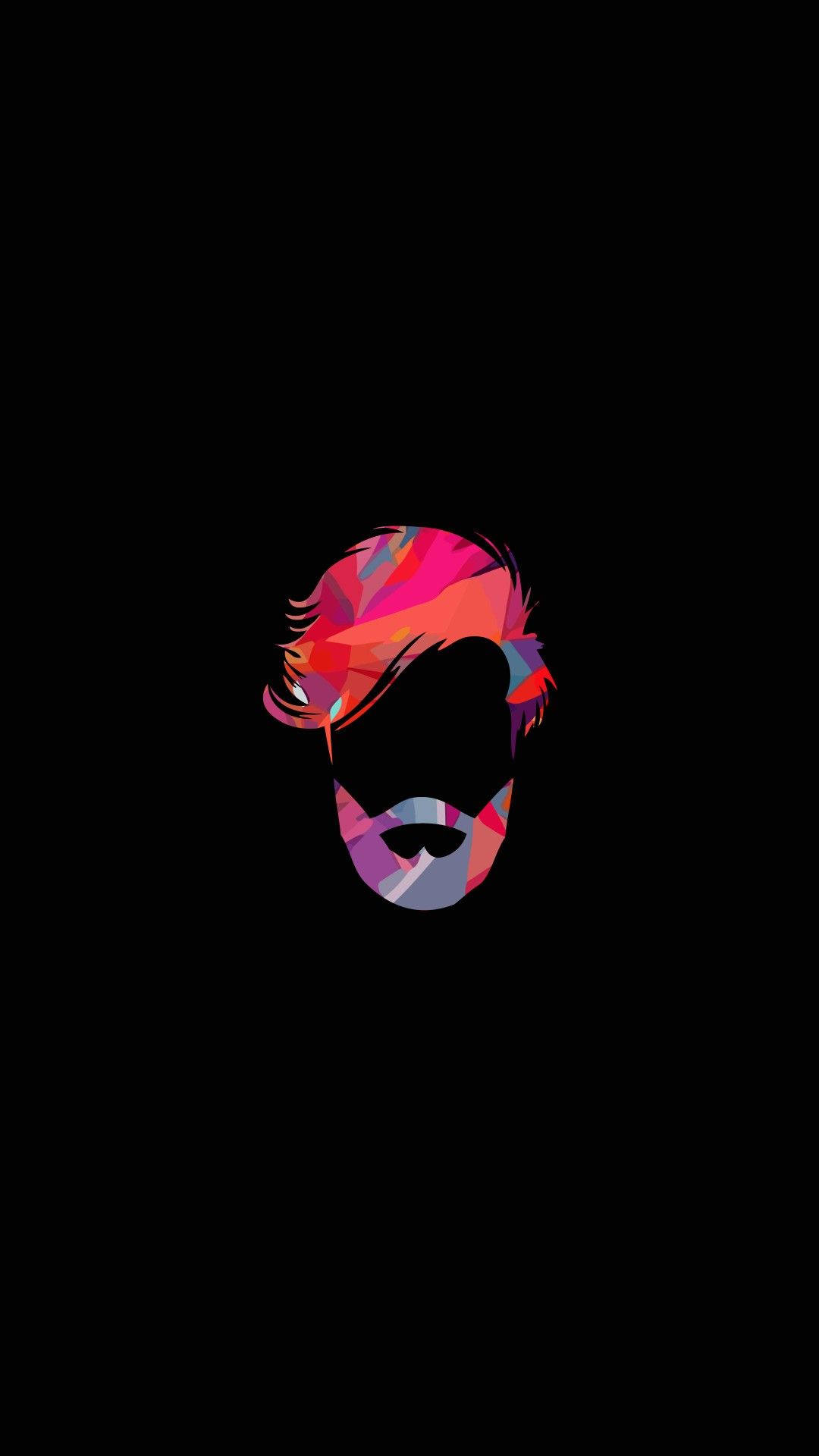 Abstract Colorful Beard Logo Vector Art Wallpaper