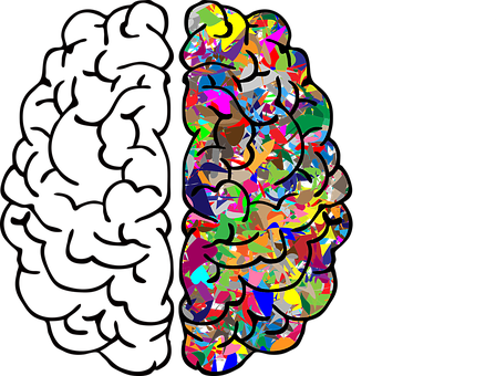 Abstract Colorful Brain Art PNG