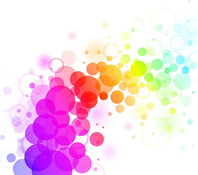 Abstract Colorful Bubbles Background PNG