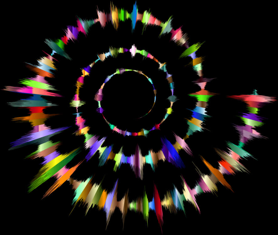 Abstract Colorful Circle Explosion PNG