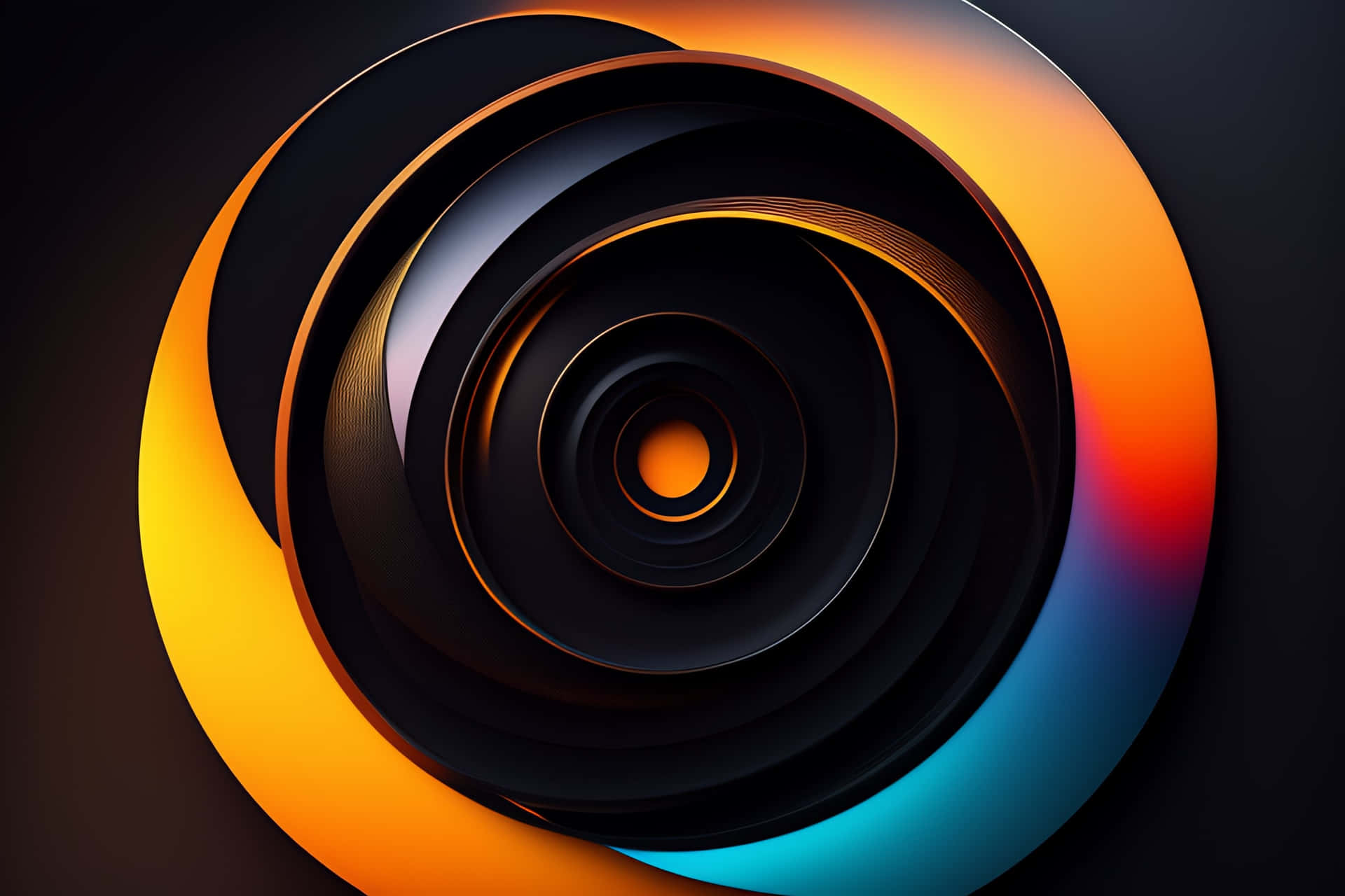 Abstract Colorful Circles Design Wallpaper