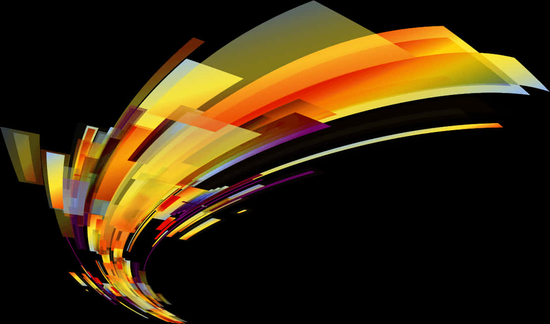 Abstract Colorful Light Streaks PNG