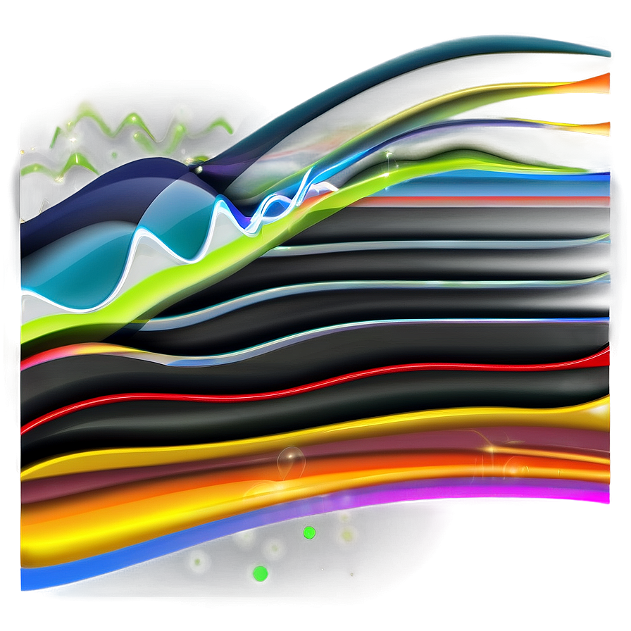 Abstract Colorful Line Art PNG