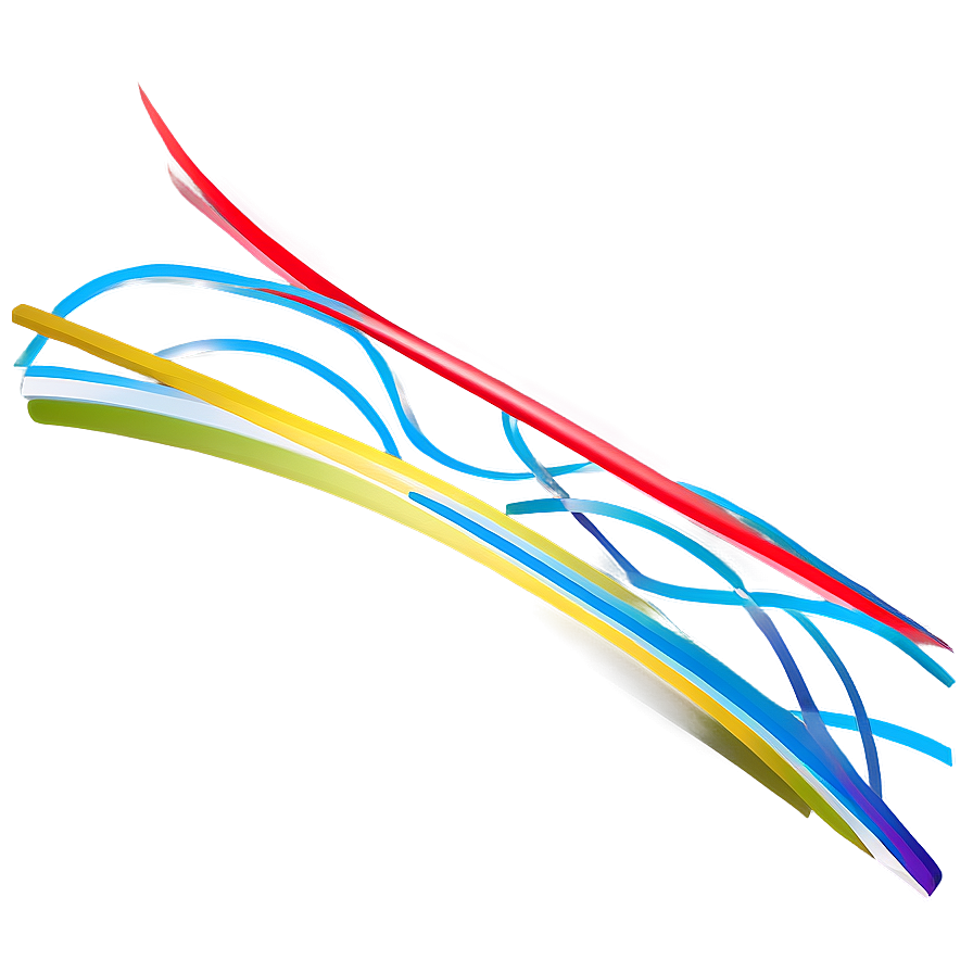 Abstract Colorful Line Art PNG