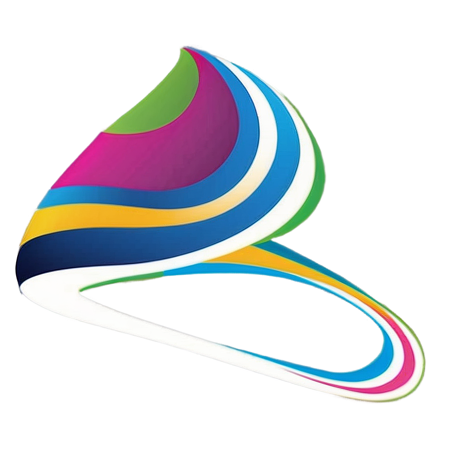 Abstract Colorful Line Art PNG