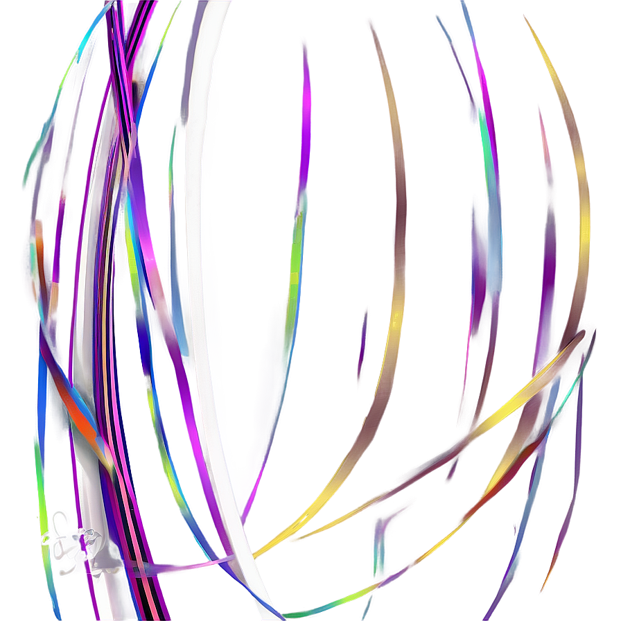 Abstract Colorful Line Art PNG