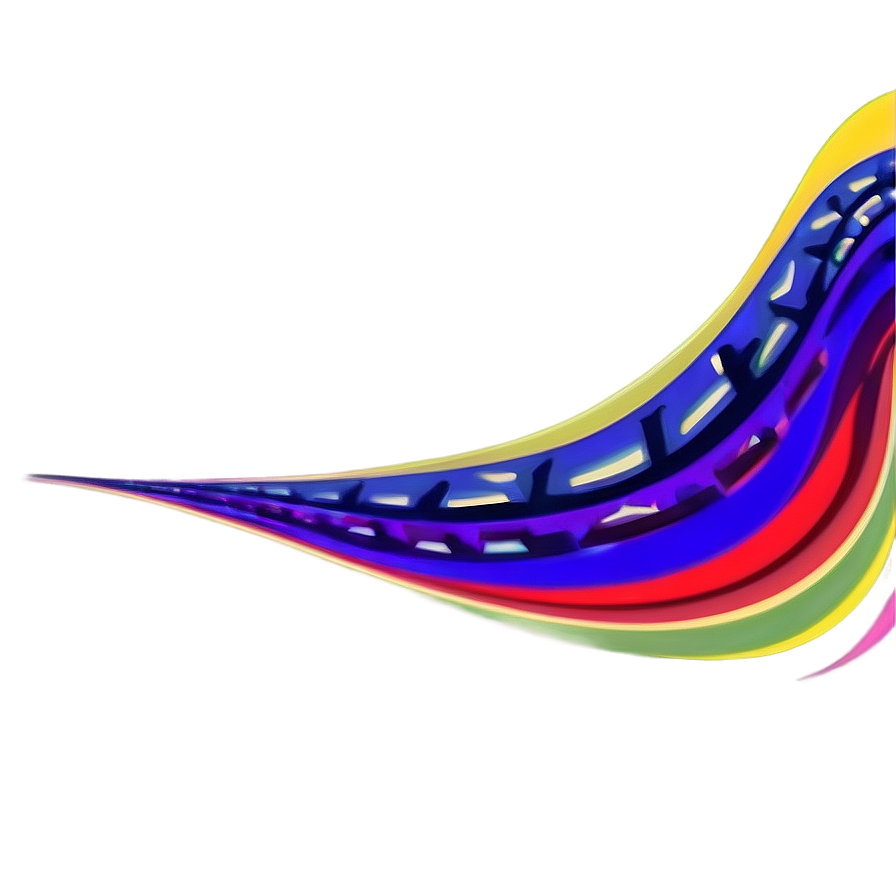 Abstract Colorful Line Art PNG