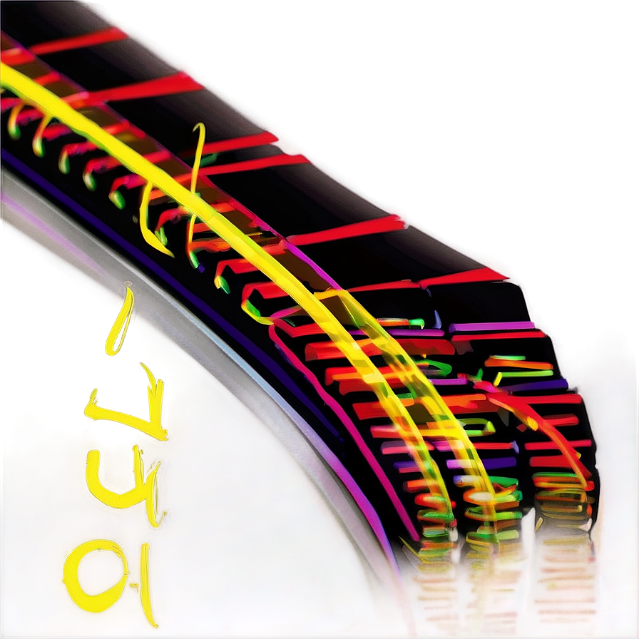 Abstract Colorful Line Art PNG