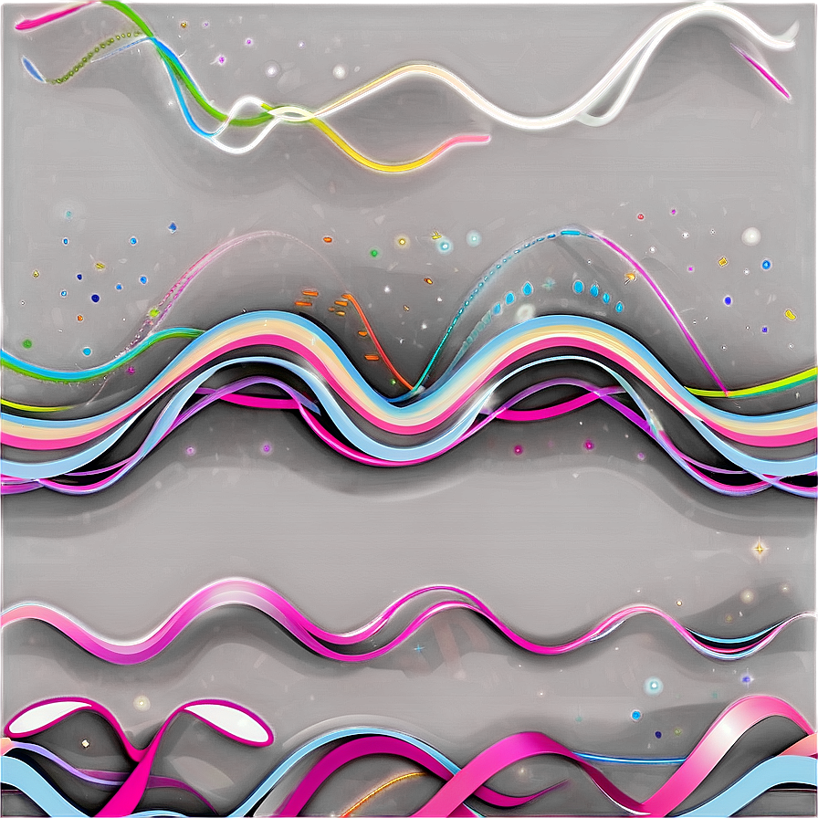 Abstract Colorful Lineson Dark Background PNG
