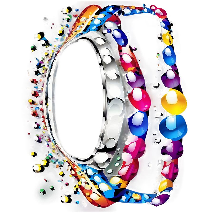 Abstract Colorful Loop Art PNG