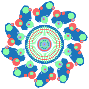 Abstract Colorful Mandala Art PNG