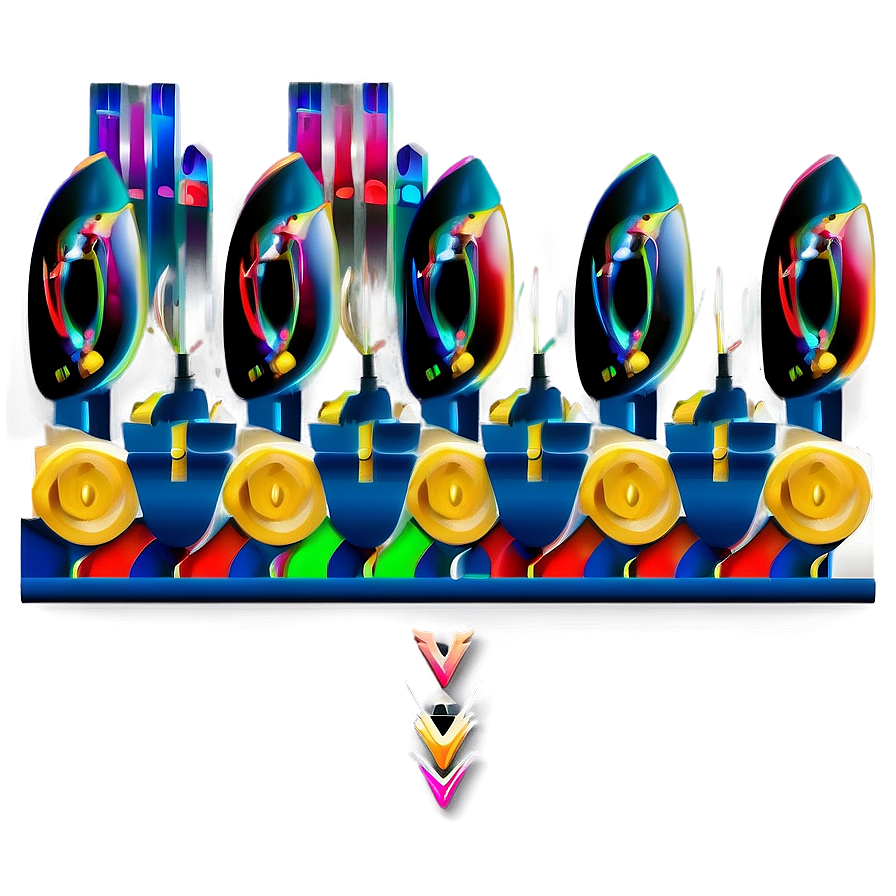 Abstract Colorful Menorah Art PNG