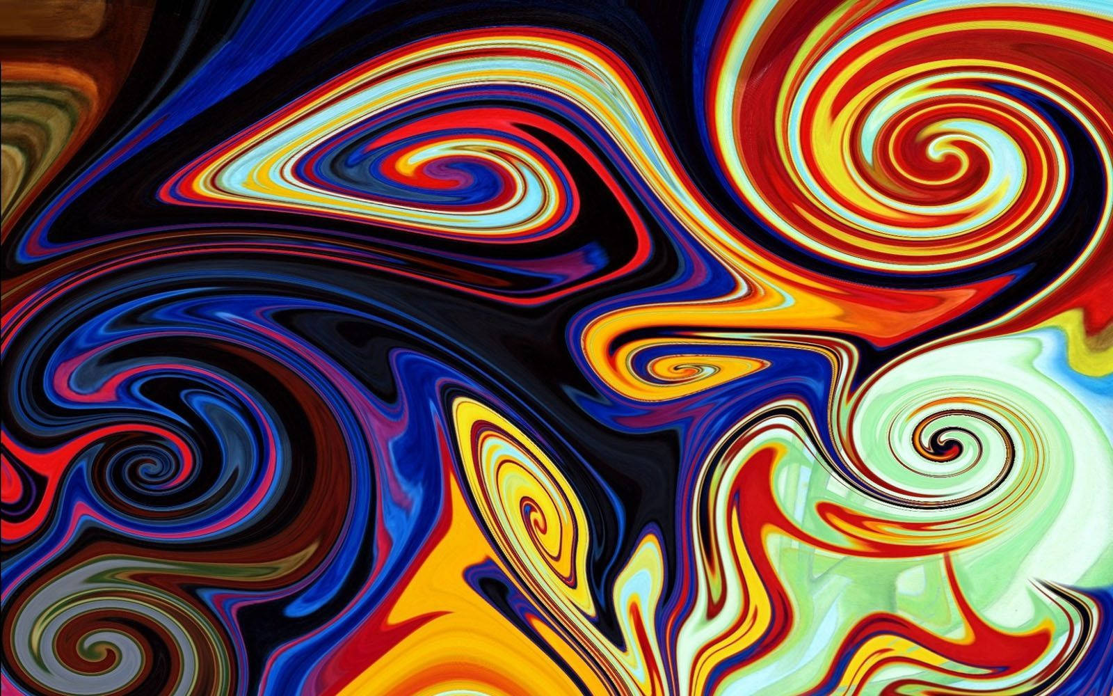 Enthralling Dance of Colors in Abstract Paint Art Wallpaper