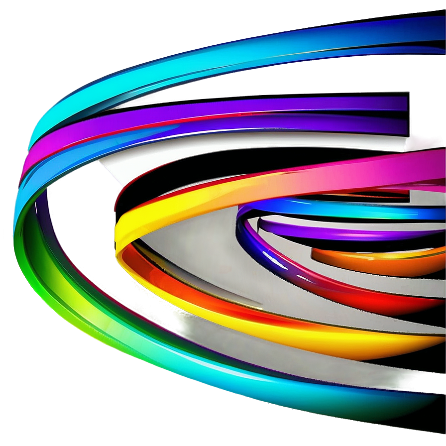 Abstract Colorful Swirls3 D PNG