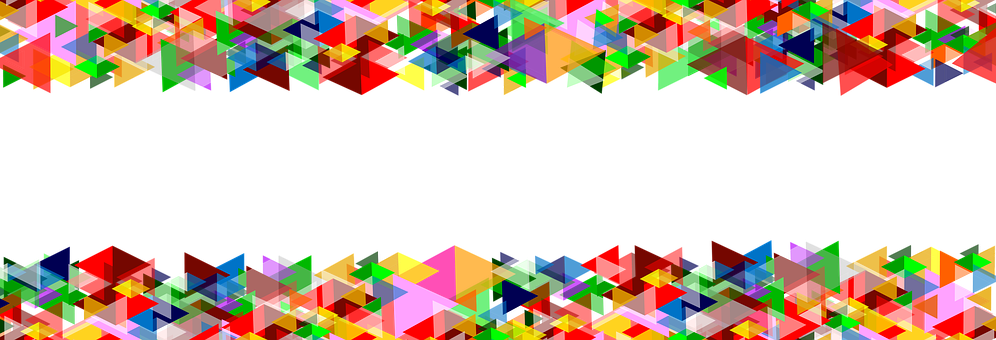 Abstract Colorful Triangle Banner PNG