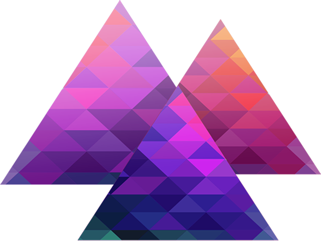 Abstract Colorful Triangles Artwork PNG