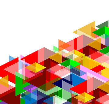 Abstract Colorful Triangles Background PNG