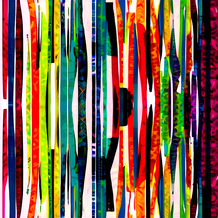 Abstract Colorful Vertical Lines Art PNG