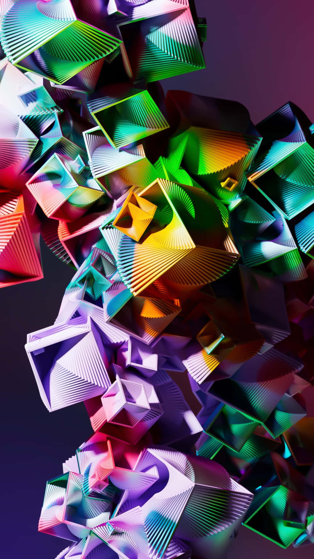 Abstract Colorful3 D Paper Art Wallpaper