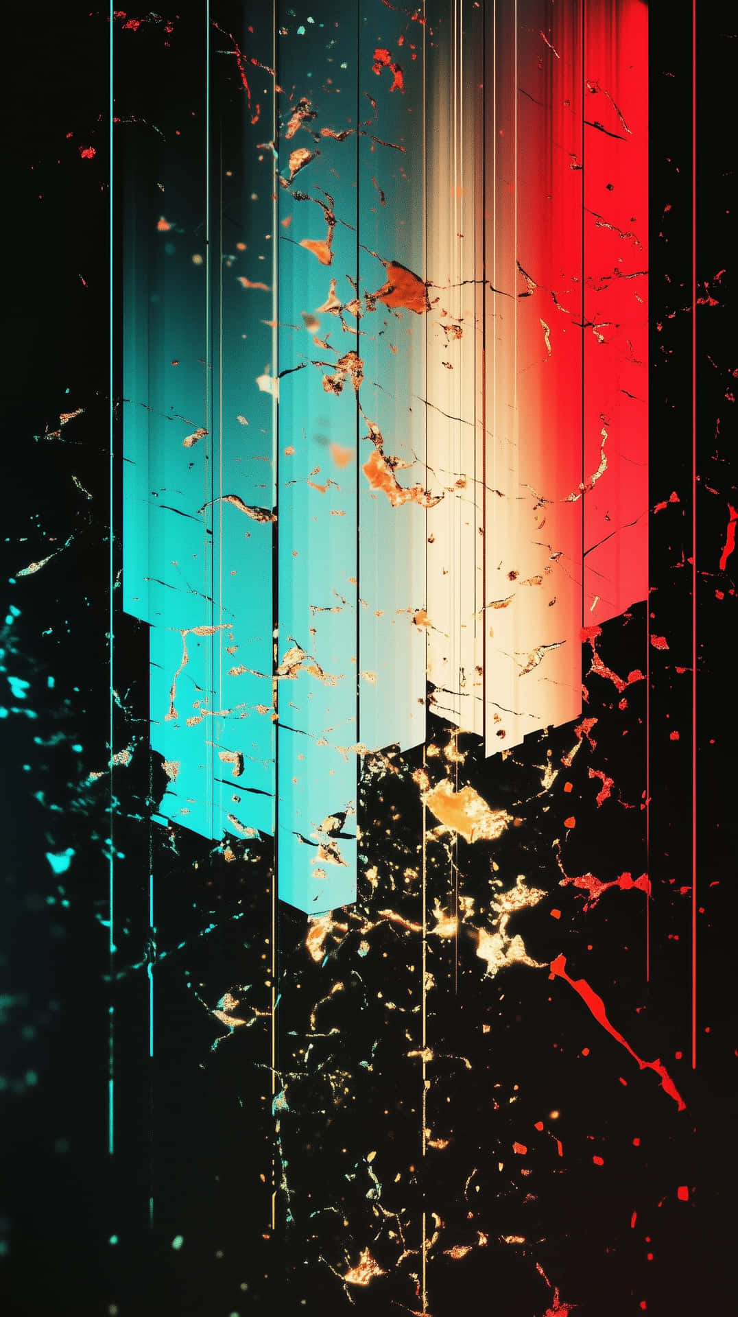 Abstract Composition With Glitched Vertical Error Gradient Lines Wallpaper