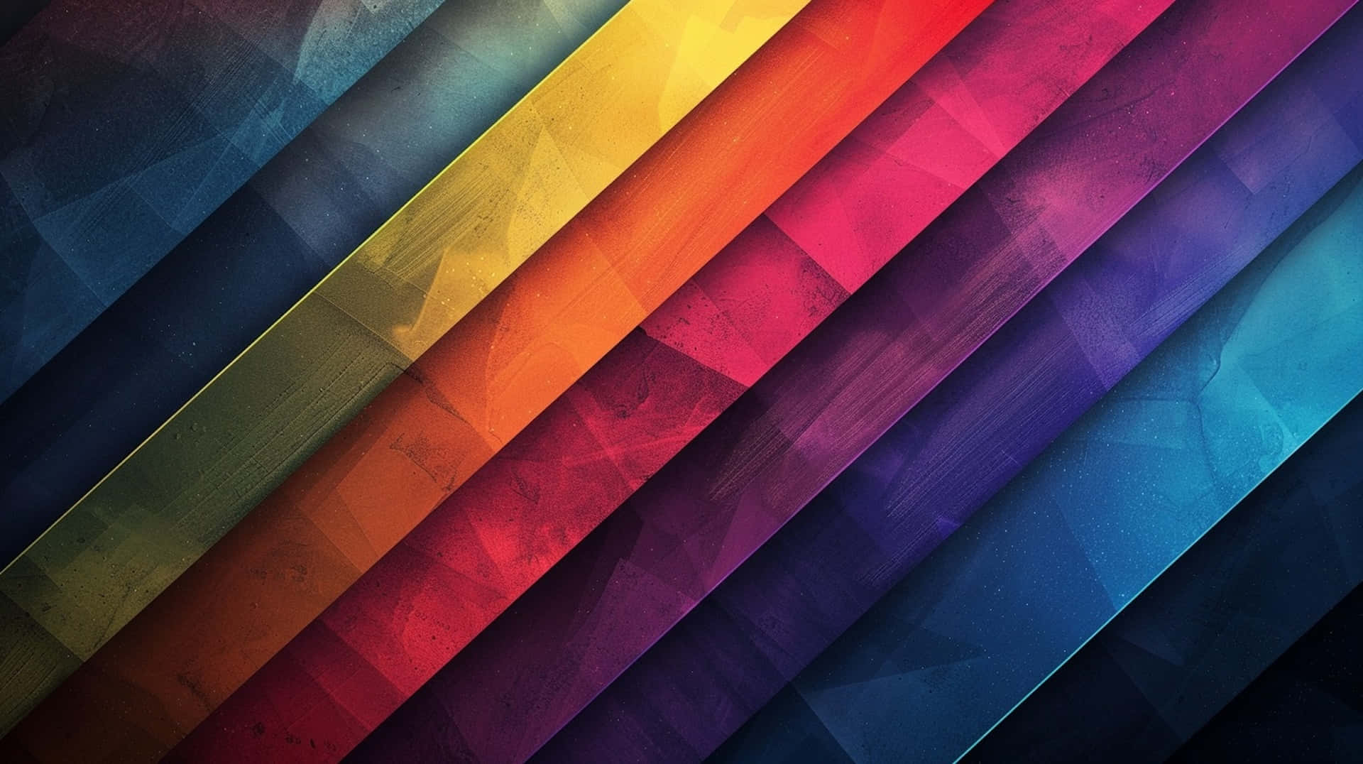 Abstract Cool Rainbow Stripes Wallpaper