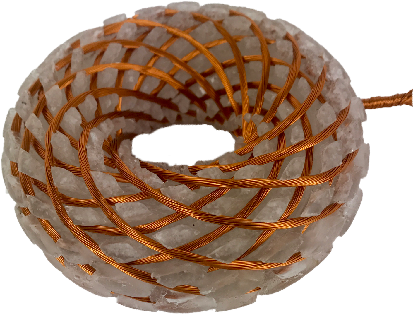 Abstract Copper Wire Doughnut Sculpture.png PNG