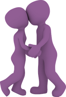 Abstract Couple Holding Hands PNG