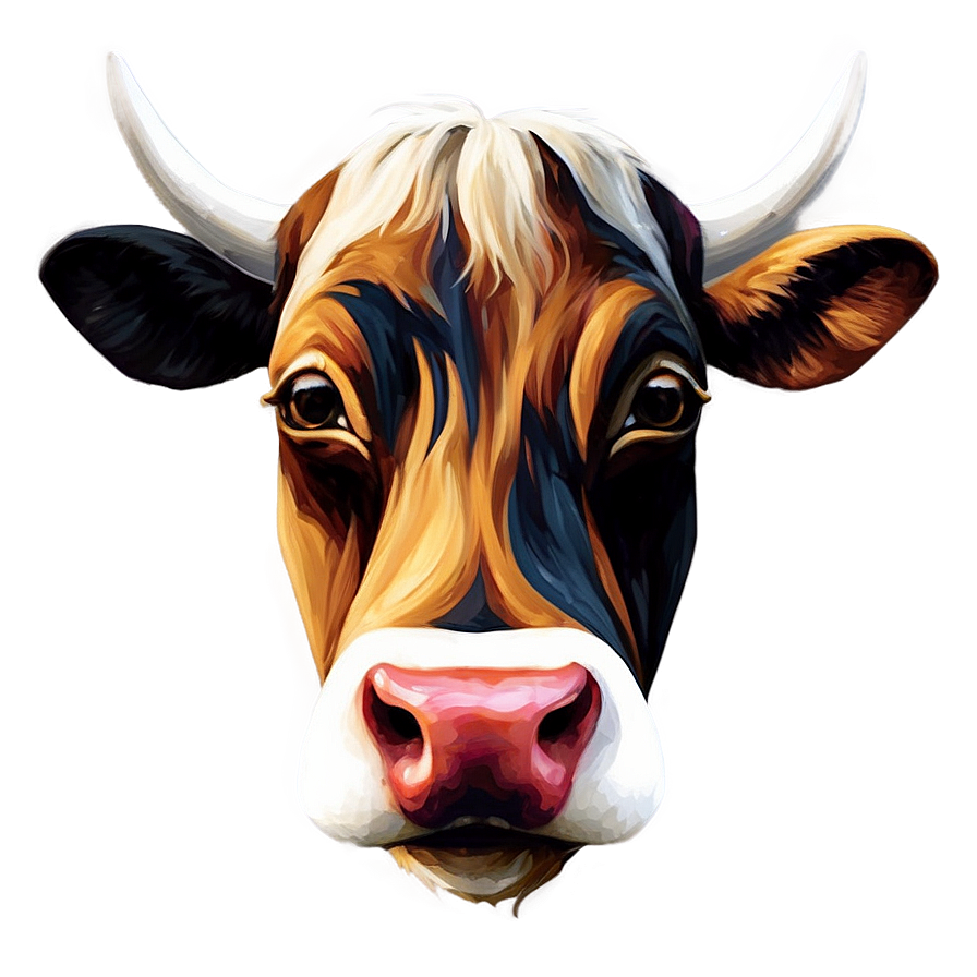 Abstract Cow Face Art Png Hai71 PNG