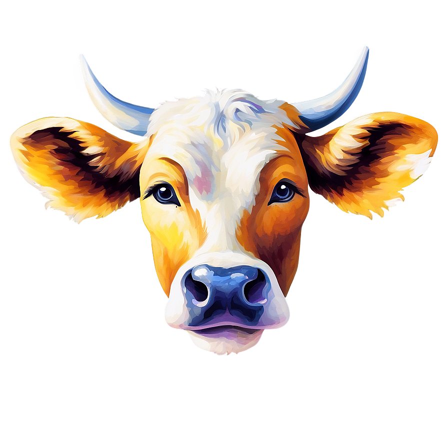 Abstract Cow Face Art Png Rxd PNG