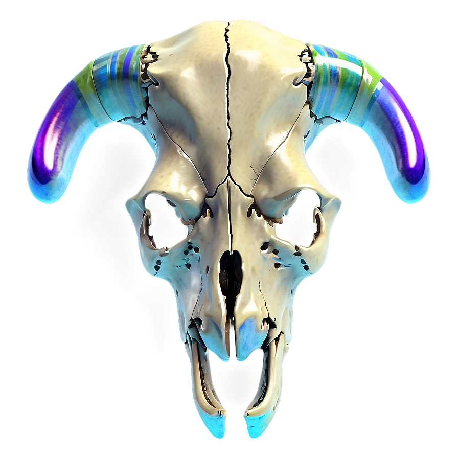 Abstract Cow Skull Png 06132024 PNG