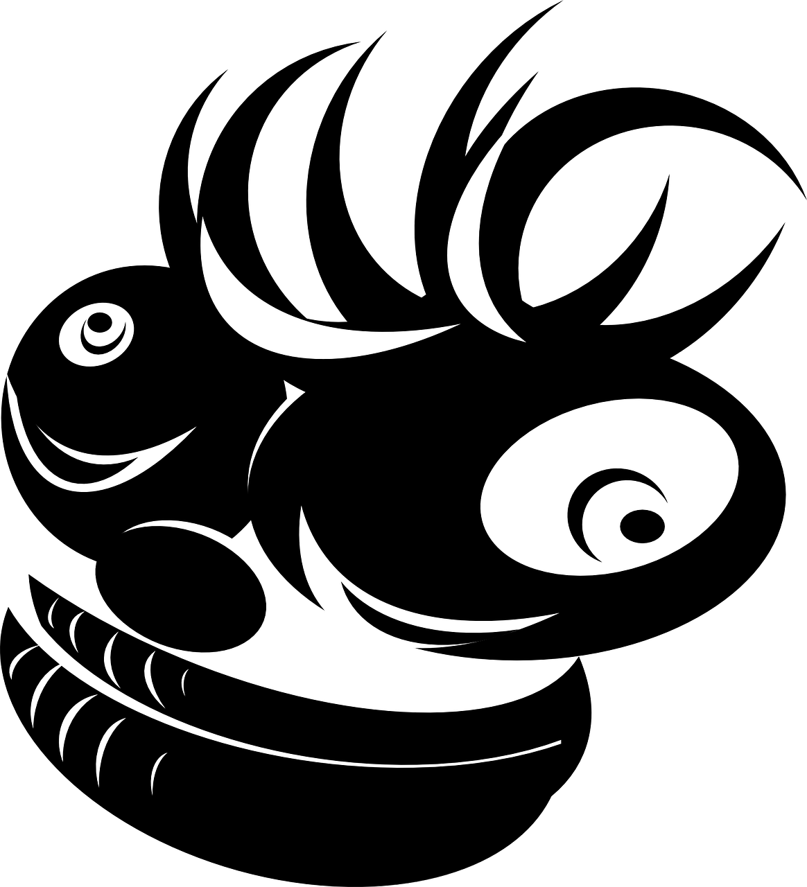 Abstract Creepy Fish Illustration PNG