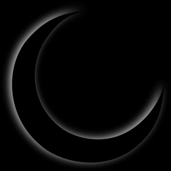 Abstract Crescent Moon Illustration PNG