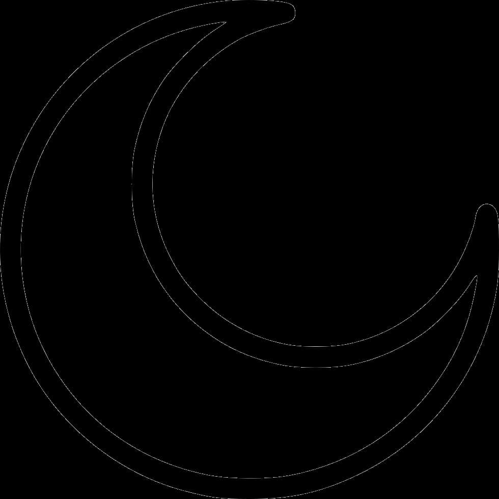 Download Abstract Crescent Moon Outline | Wallpapers.com