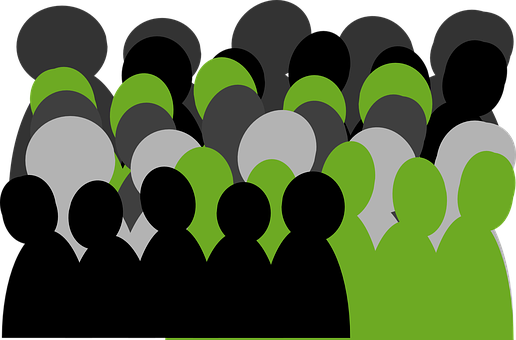 Abstract Crowd Silhouette PNG