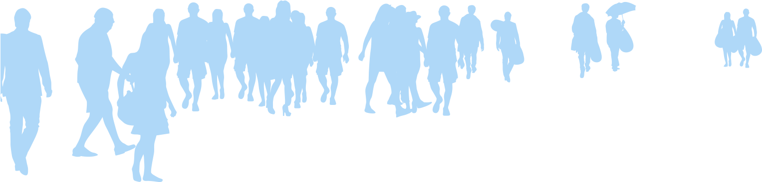 Abstract Crowd Silhouettes PNG