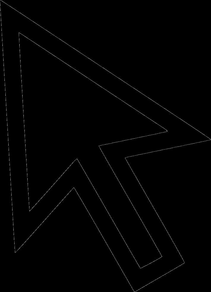 Abstract Cursor Outline Black Background PNG