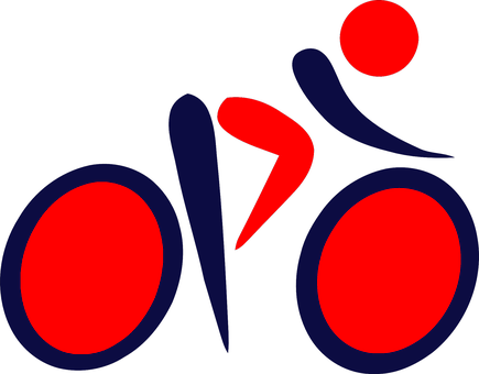 Abstract Cyclist Graphic PNG