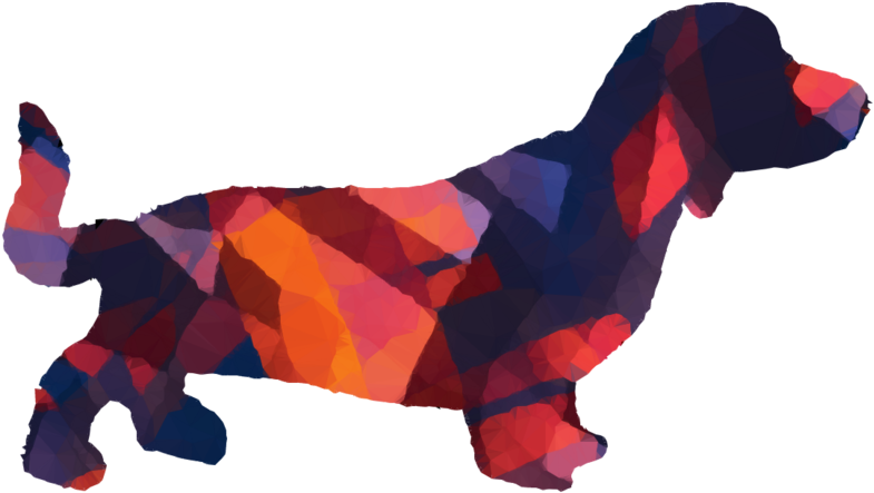 Abstract Dachshund Artwork PNG