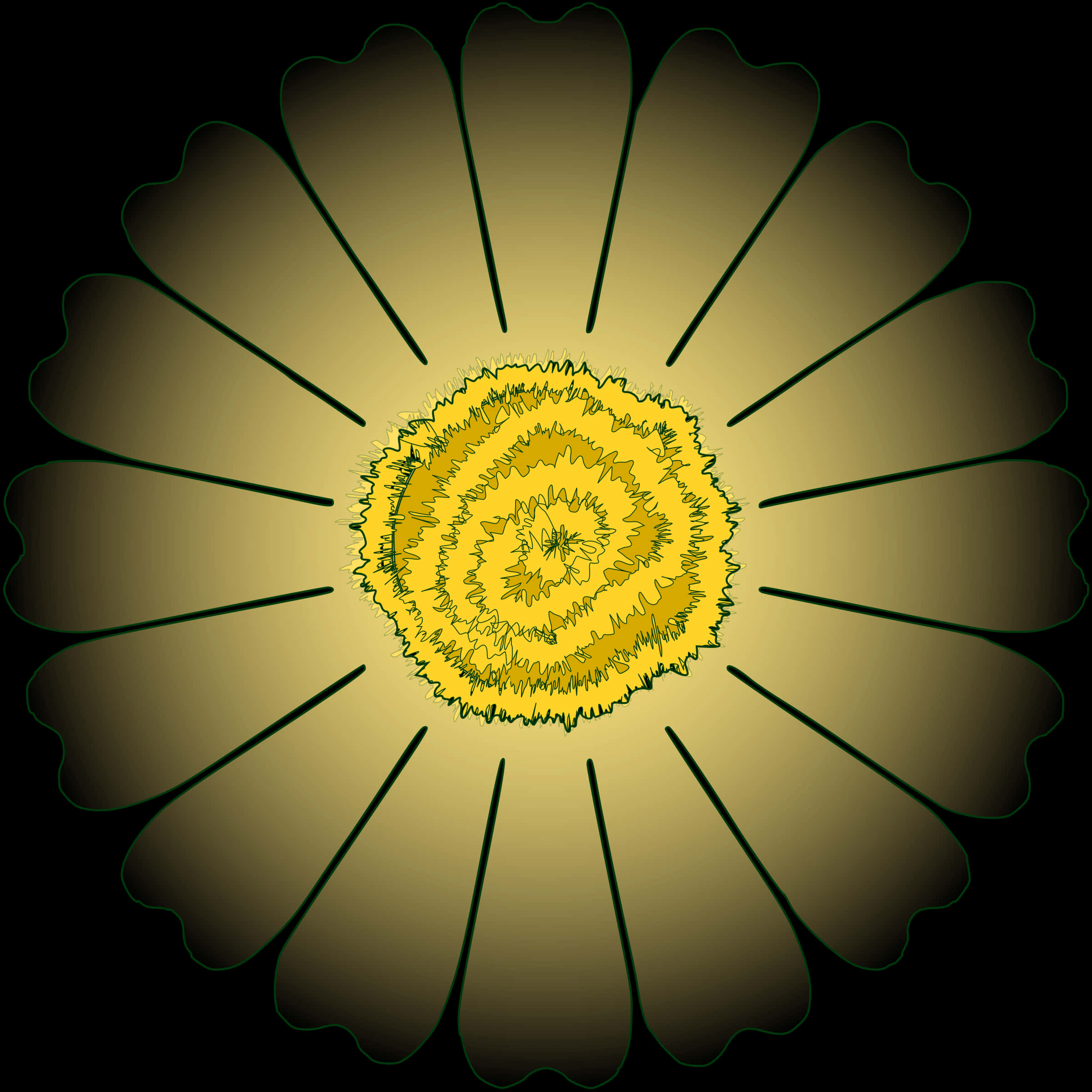 Abstract Daisy Illustration PNG