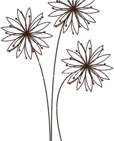 Abstract Daisy Sketch PNG