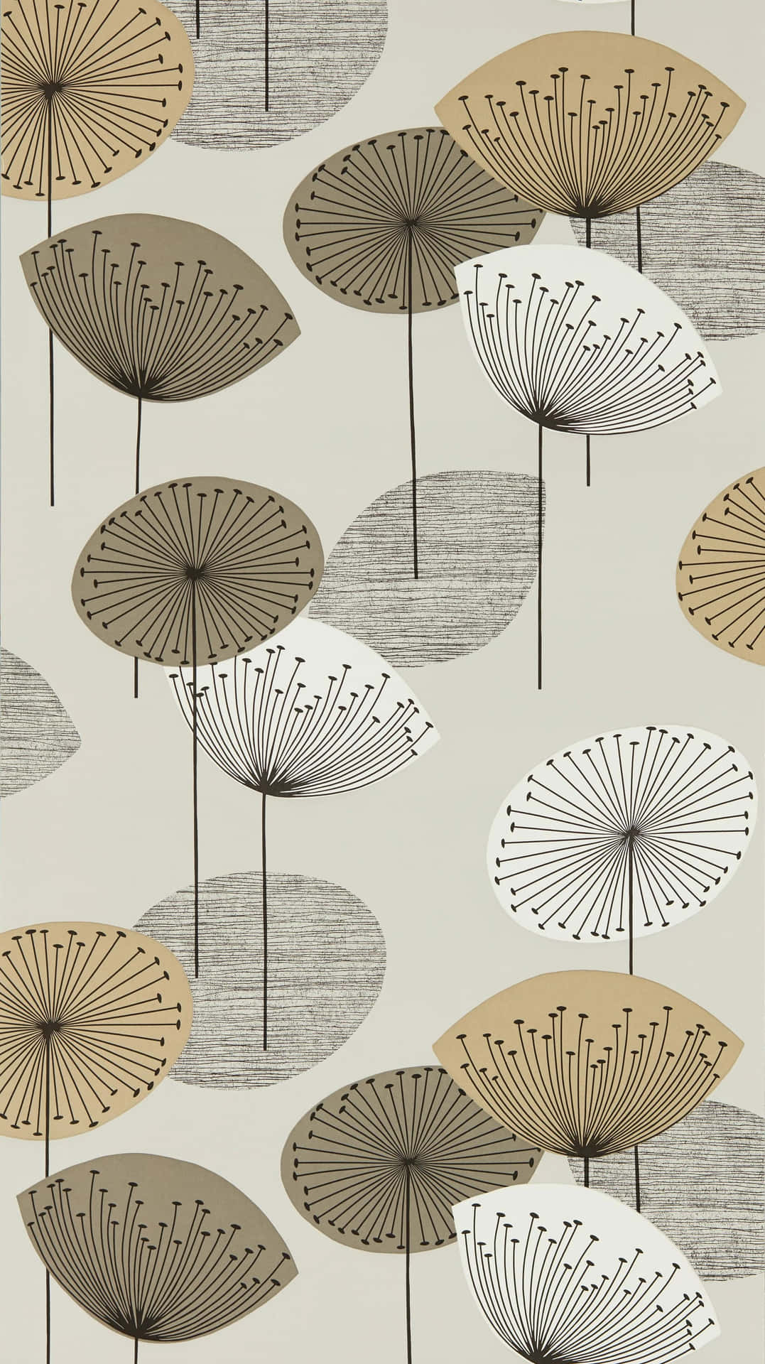 Abstract Dandelion Pattern Wallpaper Wallpaper