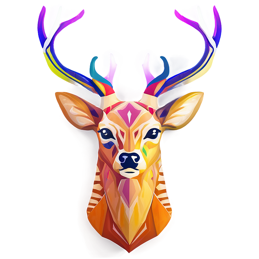 Abstract Deer Head Design Png Bdm PNG