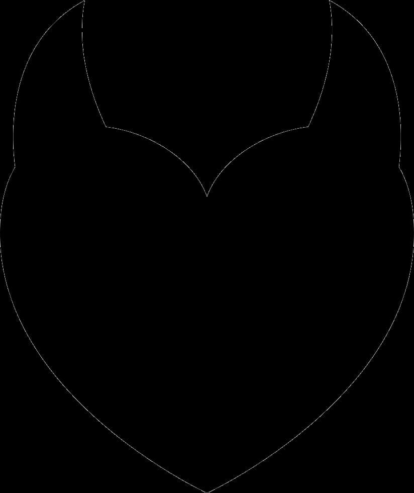 Abstract Devil Horns Outline PNG