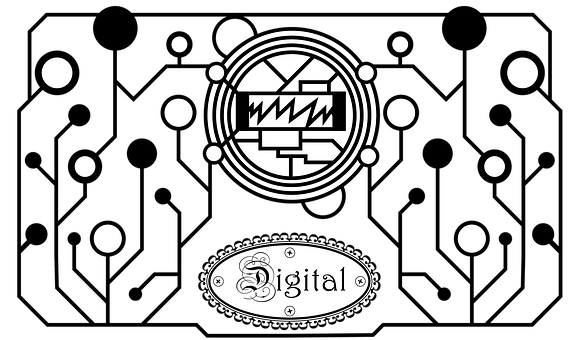 Abstract Digital Logo Design PNG
